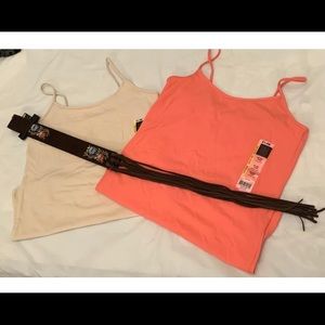 2 Juniors Cami Tops & Belt